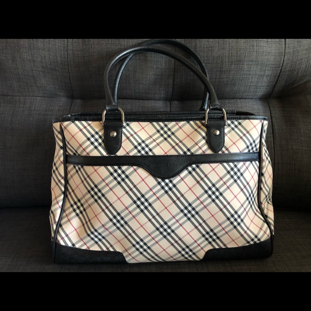 Authentic Large Burberry Travel Work Tote Bag
